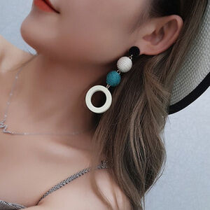 Hot summer boho rope ball gypsy Earrings jewelry